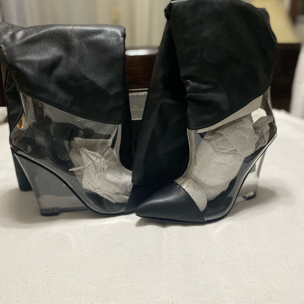 Olivia Ferguson Black PU/PVC Boots